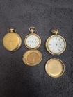 Lot of 3 Antique American Waltham Pocket Watches GF 1 Runs – For Restoration