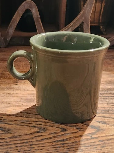 Fiestaware Sage Green Ring Handled Mug Coffee Cup EUC Retired Fiesta