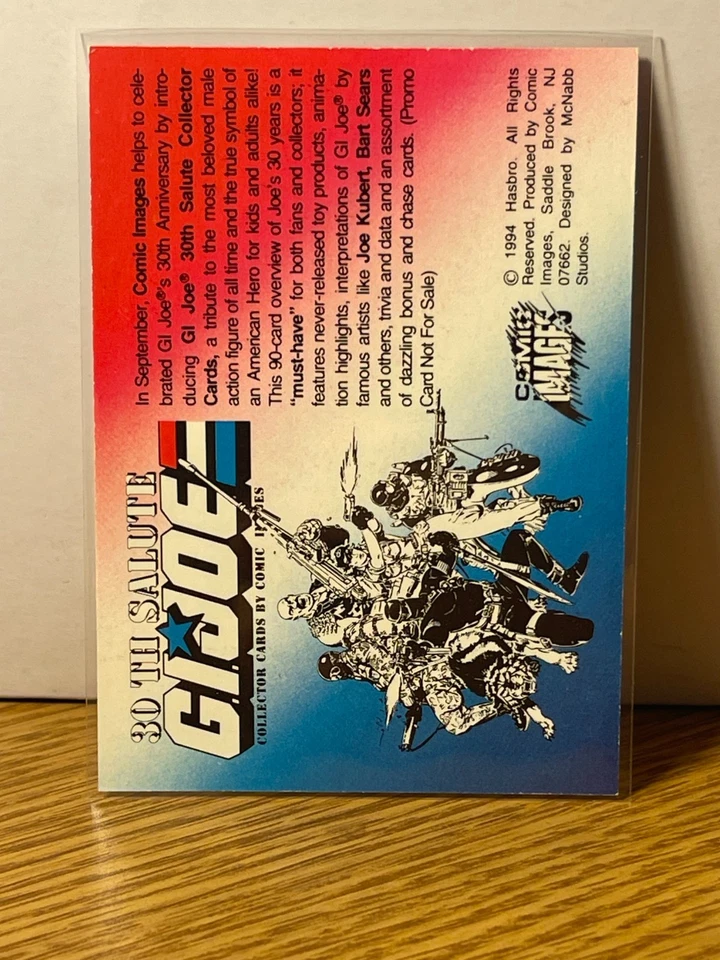 1994 Comic Images GI Joe 30th Salute Promo GIJoe 1md - Image 2 of 2