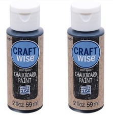 2 Pack Craft Wise Chalkboard Paint  Black  2 Oz. 10377