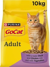 GO-CAT Adult Dry Cat Food Chicken and Duck 10kg Pack 2.27 per kilo