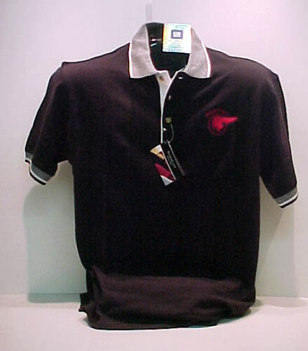 PONTIAC CHIEF BLACK/WHITE POLO SHIRT GM LICENSED (8537 DISCONTINUED) - Zdjęcie 1 z 2