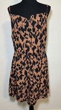 Shein Curve Plus Size Sleeveless Lightweight Brown Black Sundress SIZE 0XL