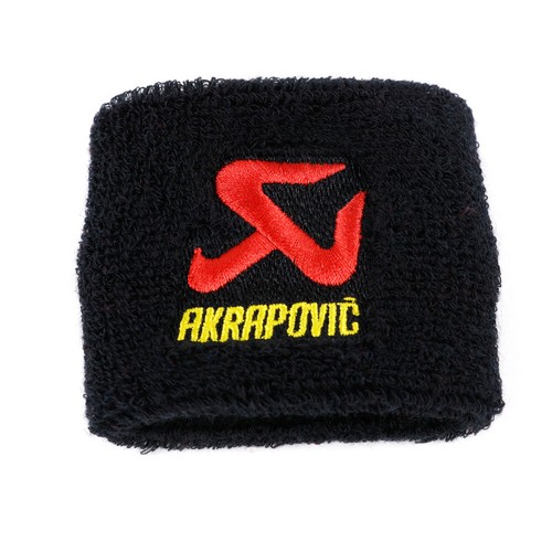 2X akrapovic Black Clutch Brake Oil Reservoir Fluid Tank Sock Cover Sweat Band - Picture 5 of 5