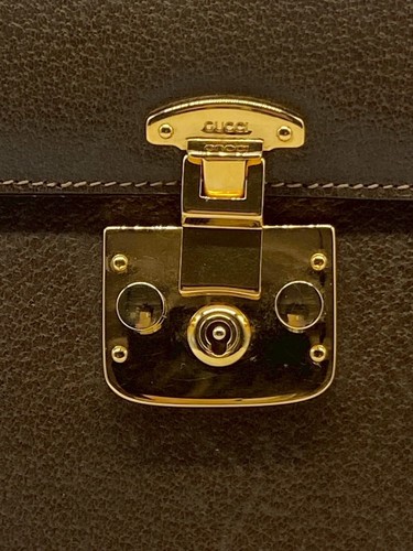 Gucci borsa a mano in pelle marrone autenticità - Foto 3 di 15