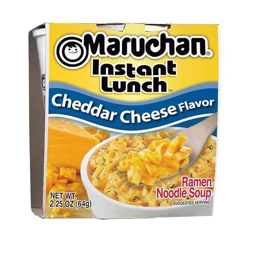 Maruchan Instant Ramen Lunch Cheddar Cheese Flavor 2.25 Oz Pack of 12 - Picture 3 of 3