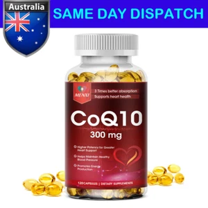 CoQ 10 Coenzyme Q10 Mousseline 300mg Santé cardiaque 120 Capsules