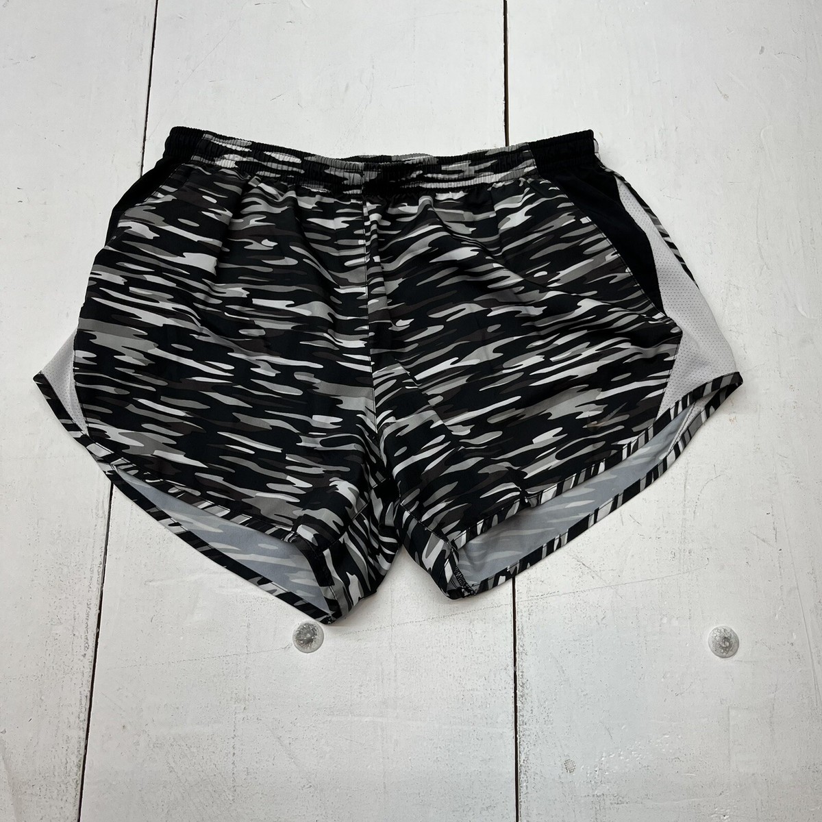 Nike Dri Fit Black Marble Active Running Shorts Women Size S with
