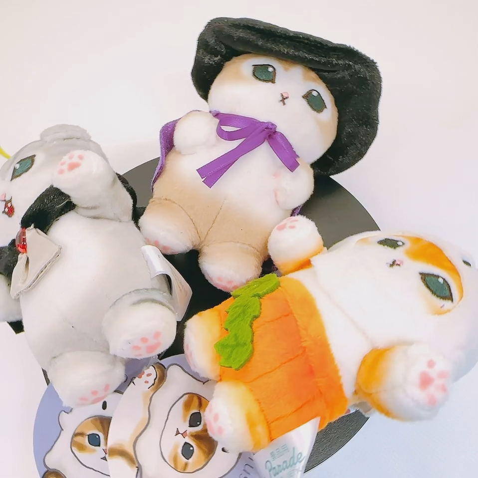 ぬいぐるみ・マスコット mofusand Set of 3 Mofusand Halloween Collectible Mascot Plush Cat 2024
