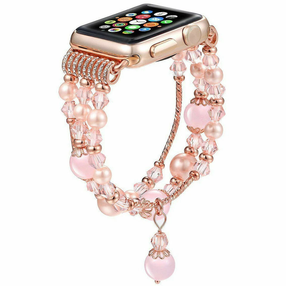 Bling Agate Bracelet Strap iWatch Band For Apple Watch Series 11 10 9 8 7 6 5 SE - Image 2 of 4