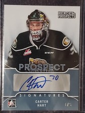 2015-16 Heroes & Prospects CARTER HART PLATINUM Prospect Signatures AUTO 1/5 WOW