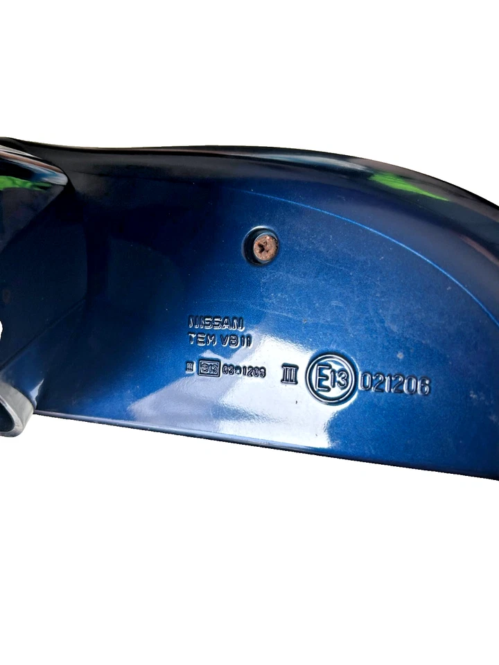 2008-2012 Nissan Versa Blue Left Driver Door Rear View Mirror OEM - Image 2 of 4
