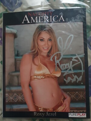 Roxy Jezel Pureplay Play Autogramm Naughty America Mini Poster 8x10 signed