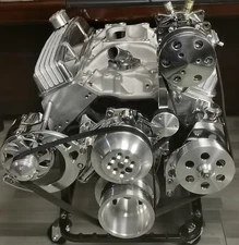 SBC Serpentine Pulley Conversion Kit Air Conditioning 350 Chevy Small Block LWP