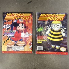Nintendo Power LOT Volume 45 Pugsley's Scavenger Hunt Magazine w Cards No Poster