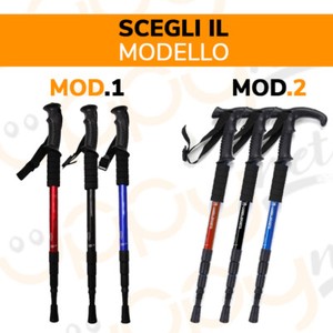 Bastoni Trekking Allungabili - Fino A 135cm, Manico In Sughero, Antiurto, Per Escursionismo - Foto 4