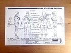 2023 SDCC GI Joe Snake Eyes figure blueprint/sculpture sheet Hasbro Vault 1985