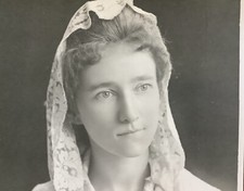 Reprint Darkroom Photo Angelic 1920  s Fair Beautiful Wedding Woman With Veil