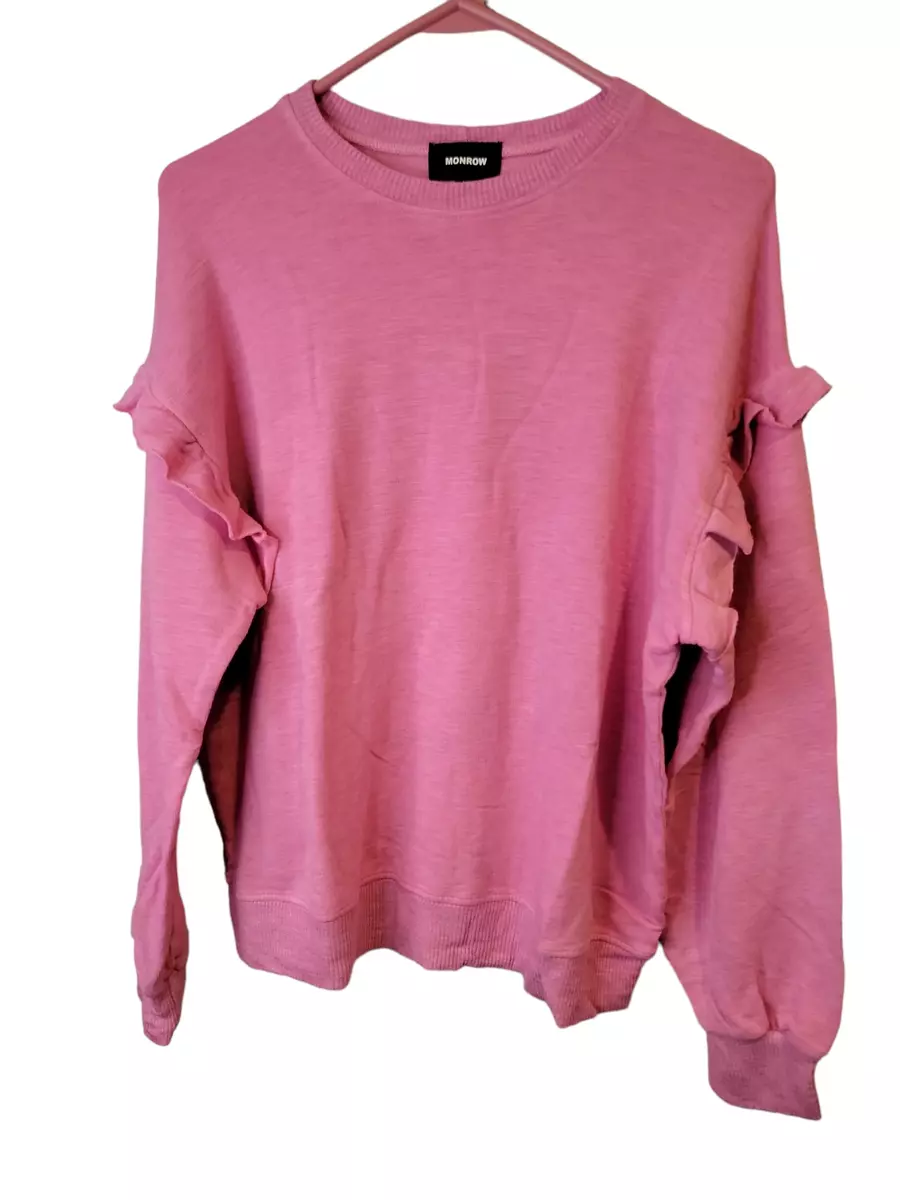 Pink store ruffle sweatshirt
