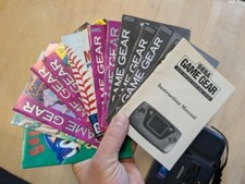 SEGA Game Gear Handheld Lot - 8 Games, 2 Posters, Carrying Case  More Used