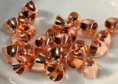 (24) BRASS CONE HEADS by HARELINE. ALL SIZES / COLORS. FLY TYING STREAMERS. NEW.