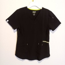 SCRUBSTAR Active Scrub Top Shirt NWOT Womens XS Black Style WM11T656