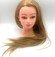 Blond Mannequin Hair Styling Head Salon Dummy Practice Doll Model Form Tresses