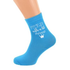 Pregnancy Reveal Blue for Boy Ladies Socks UK 3.5-7.5 - X6N825