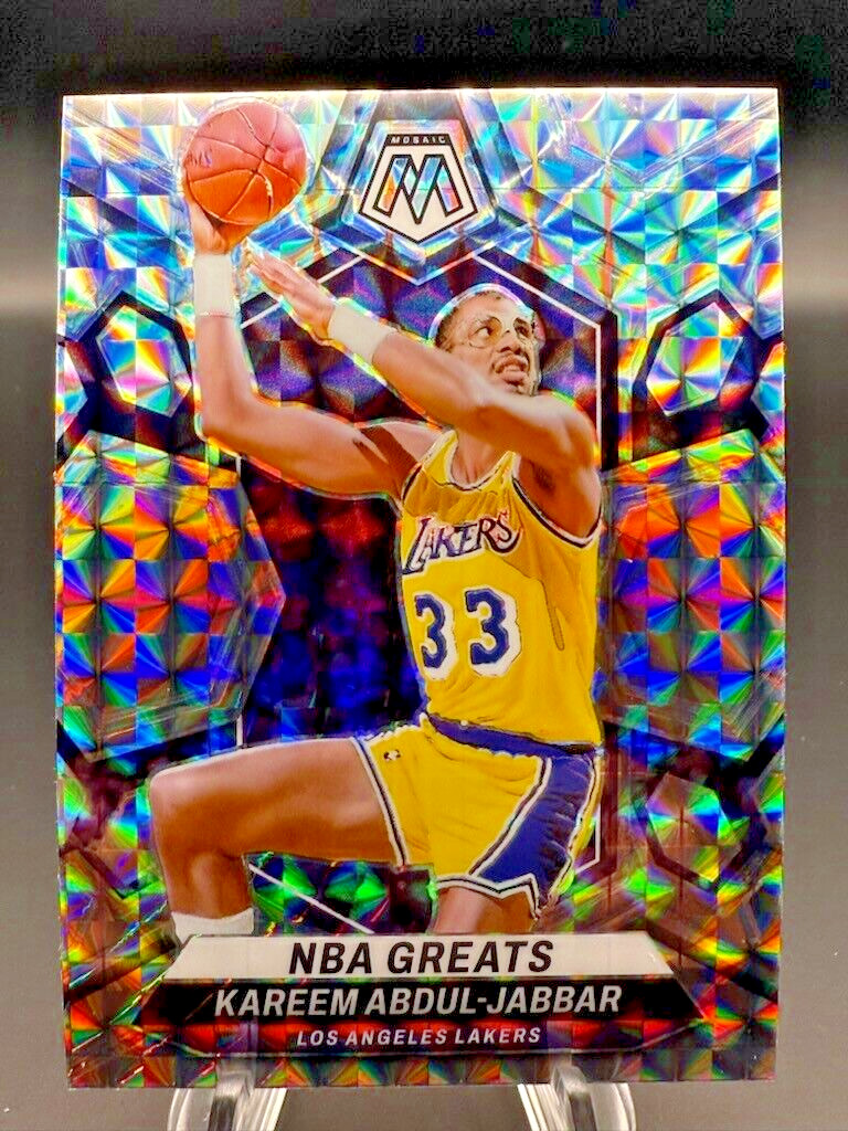 2023-24 Mosaic - Kareem Abdul-Jabbar NBA Greats Silver Mosaic Prizm #299 Lakers