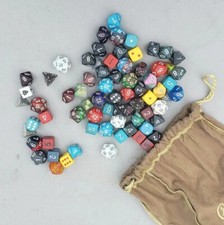 Chessex Mixed Speckled Dice Lot Over 70 OOP G...