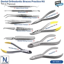 Dental Archwire Ligature Wire Cutters Plier Forceps Bracket Holding Tweezers