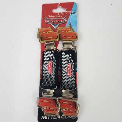 Disney Cars Mitten Clips to Glove & Coat Sleeve 2 pair Boys Kids Children Infant