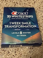 Crest 3D White Hydrogen Peroxide Teeth Whitening Strips - Pack of 14