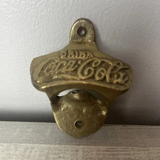 Vintage Brass Coca-Cola Wall Mounted Bottle Opener