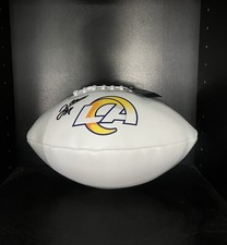 Los Angeles Rams Jared Verse #8  Autographed Signed Logo Football Beckett COA