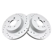 TRQ BRA14453 Disc Brake Rotors For Mercedes-Benz E550 2010-2017 Rear 2044230712