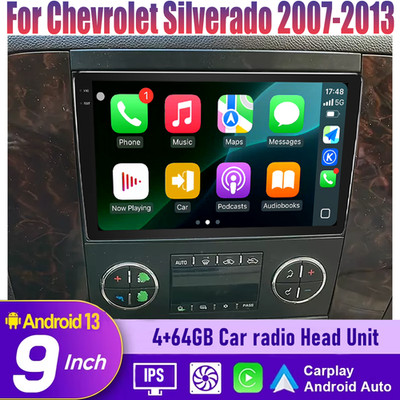 Wireless Carplay & Android Auto Car Radio Kit For Chevrolet Silverado 2007-2013