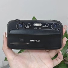 Cámara digital Fujifilm FinePix Real 3D W3 negra 10 MP doble pantalla CCD 3D Y2K