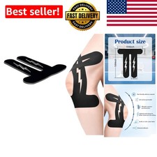 Elastic Precut Kinesiology Tape for Knee Stability - 4 Pack, Lightning Design