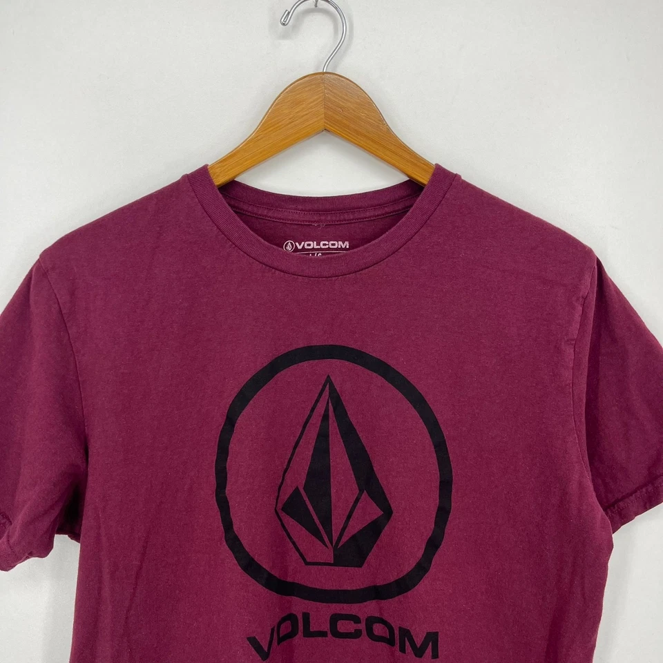 Volcom T-Shirt Men's Size L Purple Stone Logo Short Sleeve Crew Neck Cotton - Image 2 of 4