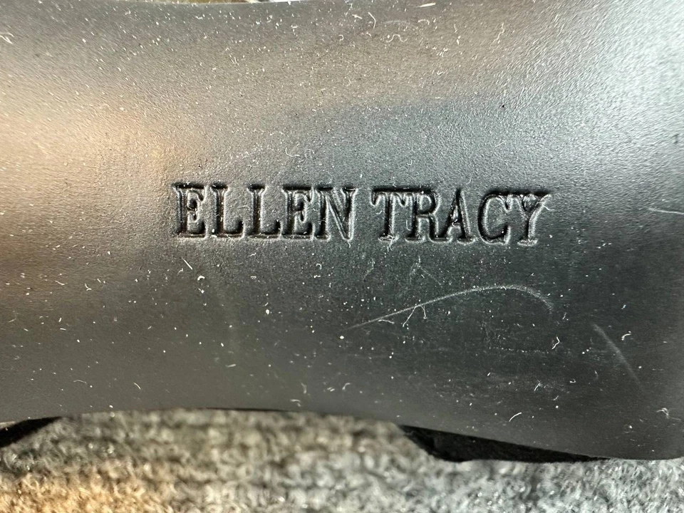 Ellen Tracy ET-Bess Negro Gamuza Leopardo Correa Punta Tacones Talla 9M con Caja Foto 4 de 4