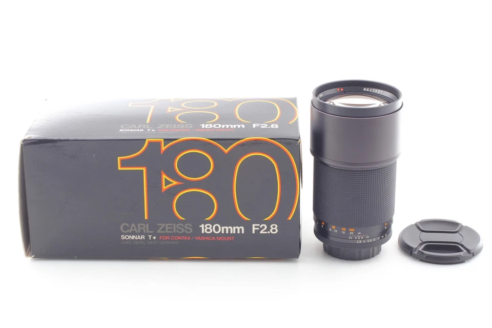 AEG [MINT in Box]  Contax Carl Zeiss Sonnar T* 180mm F2.8 C/Y Lens From JAPAN - Image 2 of 4