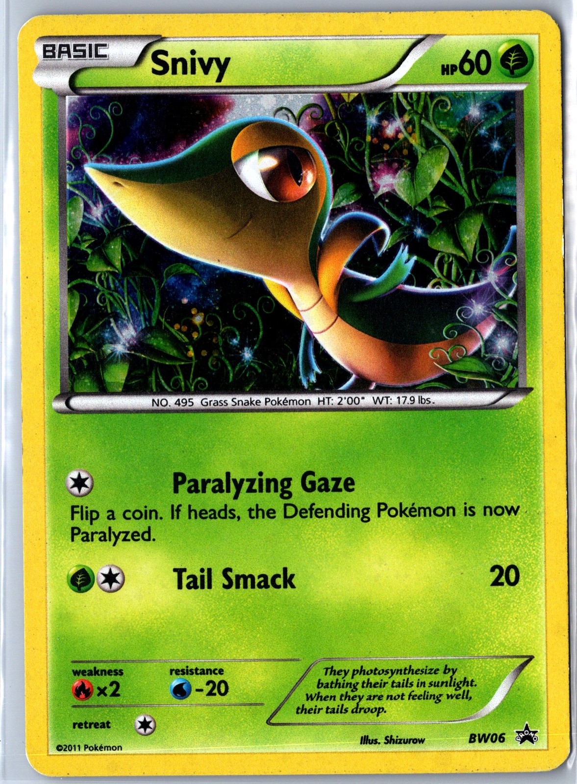Pokemon: Black and White Promos Snivy #BW06 Holo - LP Promo .VO5