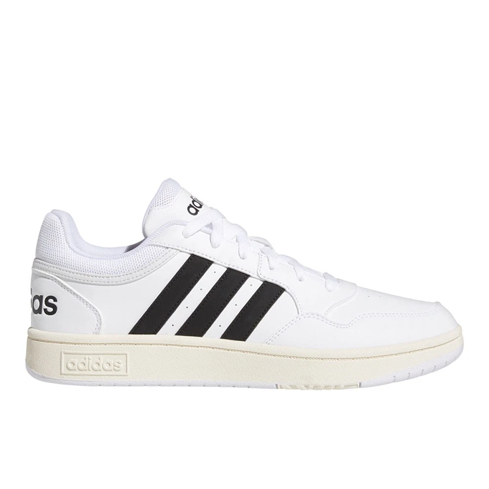 adidas Hoops 3.0 Lace Up Mens White Sneakers Casual Shoes GY5434