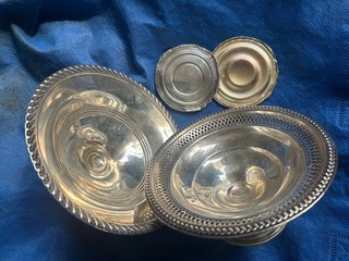 lot Sterling Silver bowls scrap 122g =3.63 oz Ag
