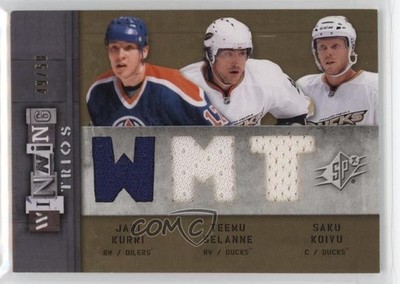 2009 SPx Winning Trios 49/50 Jari Kurri Teemu Selanne Saku Koivu #WT-FIN HOF lk8