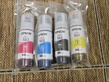 Genuine Epson 522 Ink Bottles 4 Pack for ET-2720 ET-2800 ET-2803 ET-4700