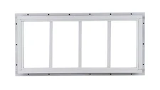 Shed Transom Window 10 x 23 White J-Channel Tempered Glass, Singel Pane