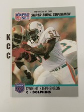 1990 NFL Pro Set Super Bowl Supermen #72 Dwight Stephenson Miami Dolphins
