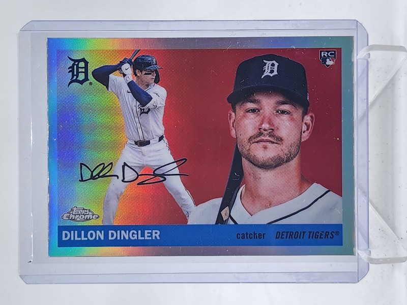 DILLON DINGLER 2025 TOPPS CHROME PLATINUM ROOKIE REFRACTOR #292 TIGERS Q5547